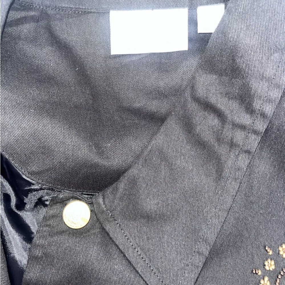 Quacker Factory Button Down Jacket Beaded Black S… - image 6